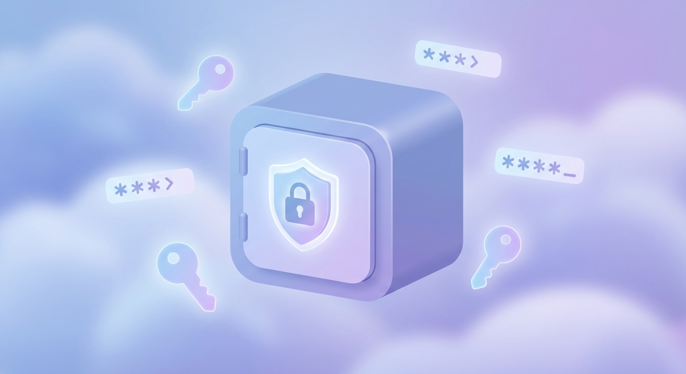 Secure password vault illustration