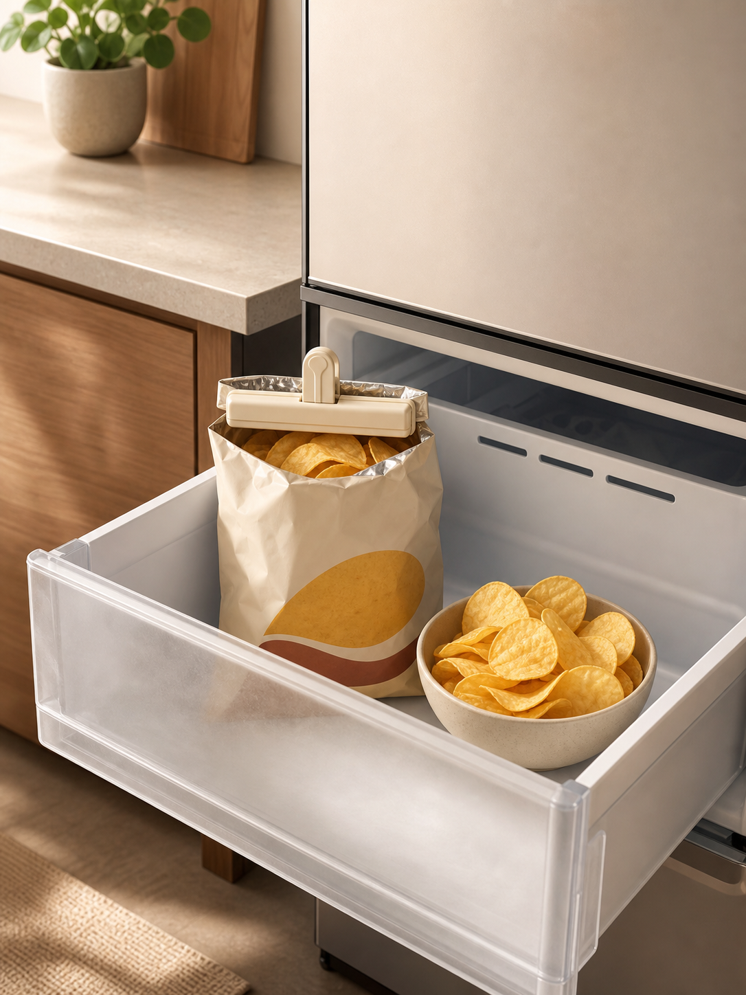 Keep Opened Chips Crisp in the Freezer