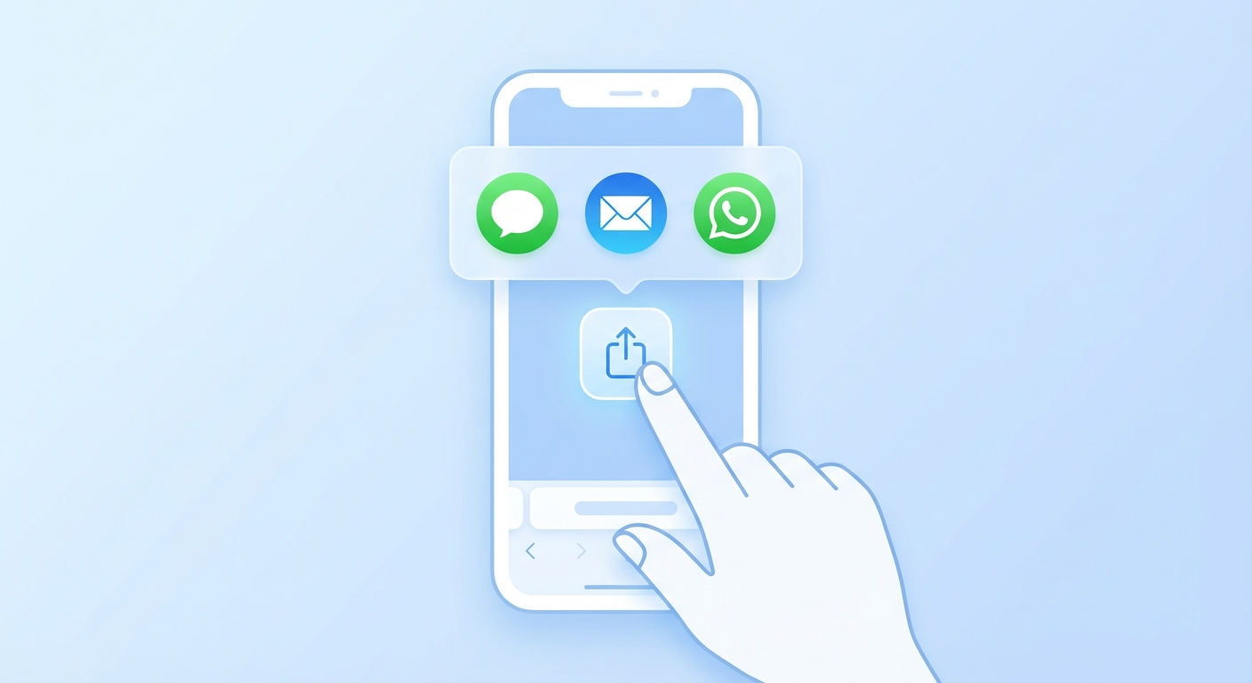 Safari Share Menu on iPhone
