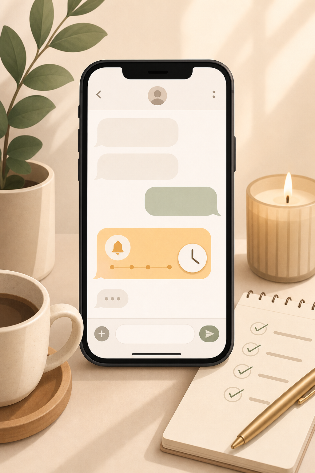 Schedule a message to yourself as a reminder