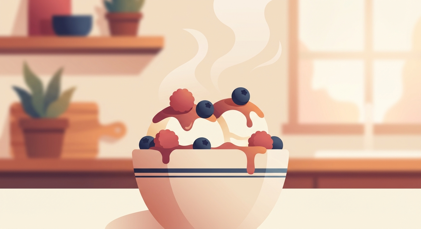 2-Minute Dessert: Hot Berries on Vanilla Ice Cream