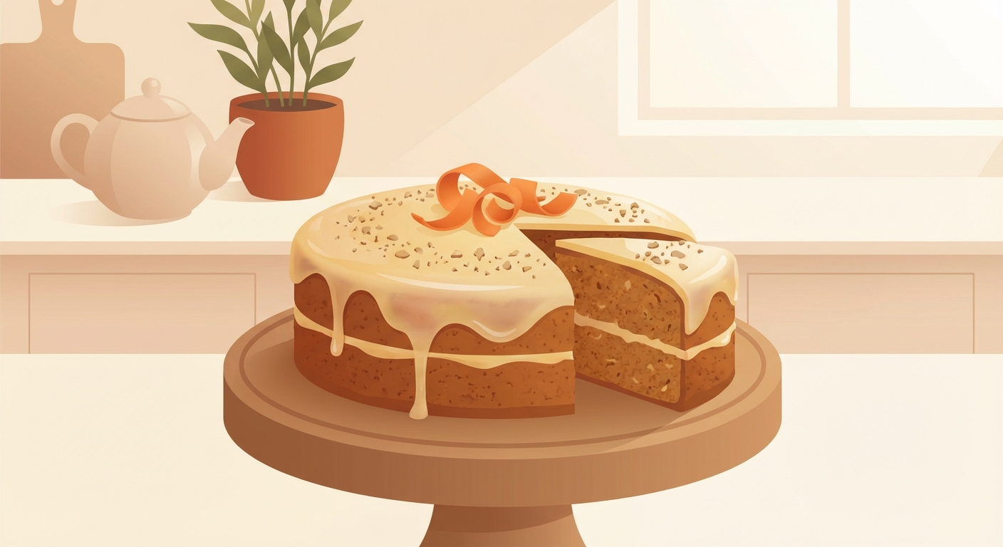 Swiss Carrot Cake: The Classic with Lemon Glaze