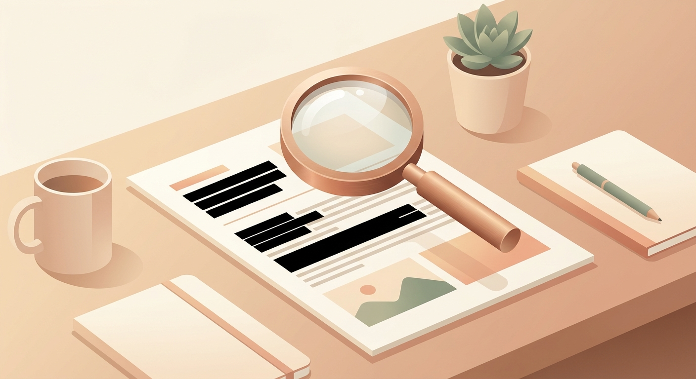 PDF document with redacted sections shown on a Mac screen