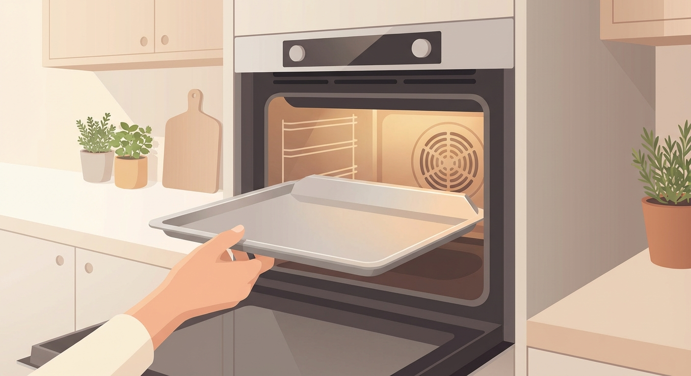 Oven tray orientation