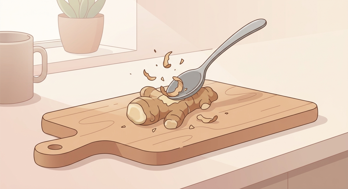 Peel Ginger with a Spoon Instead of a Knife