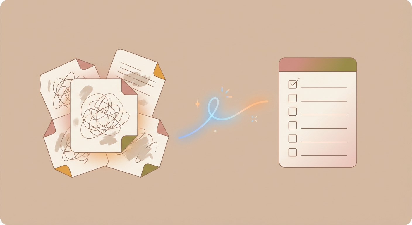 One prompt: turn messy notes into a clear to-do list