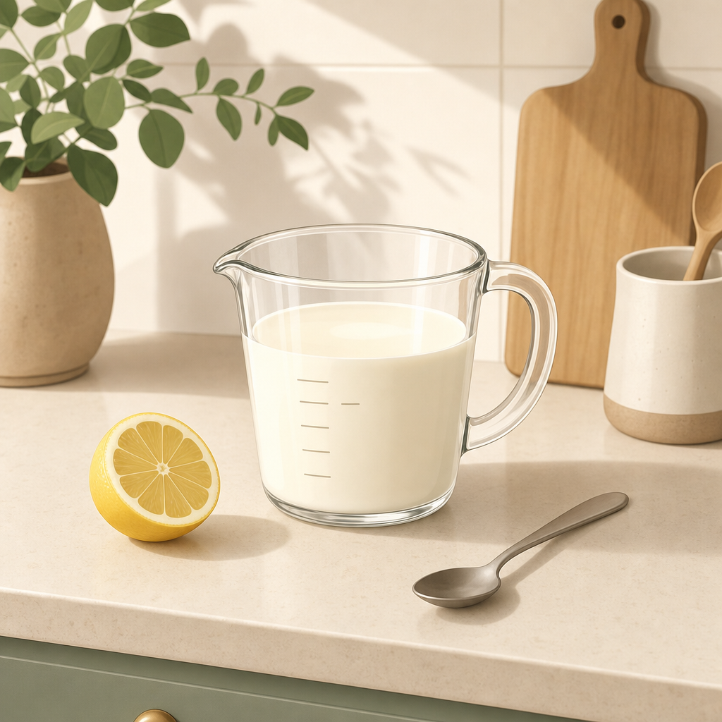 Buttermilch in 10 Minuten selbst machen