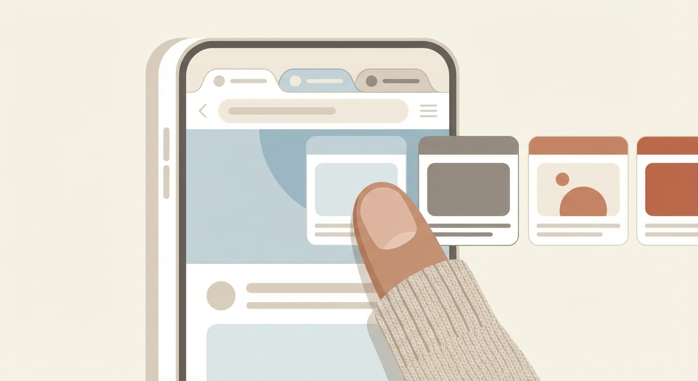 Safari: swipe to switch tabs (iPhone)