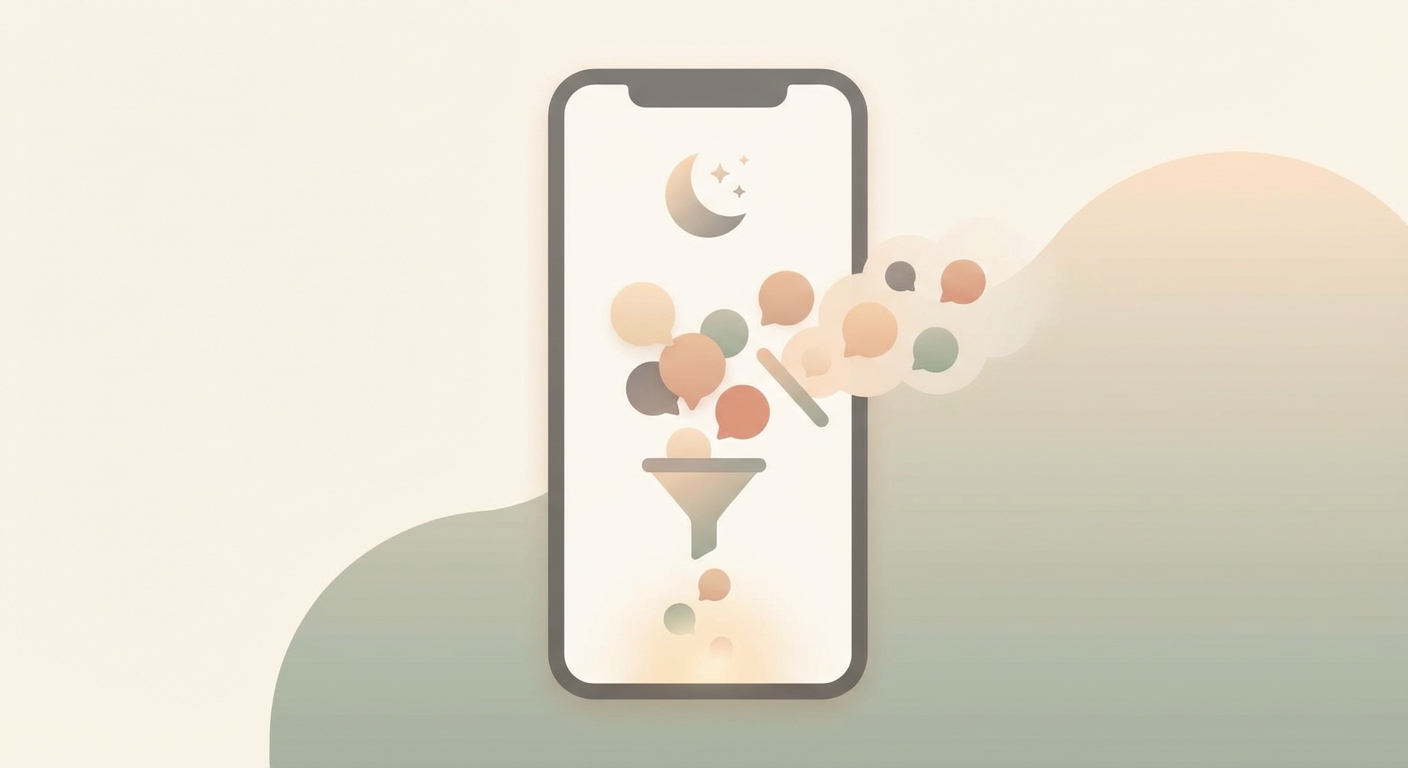 Modes de concentration : Filtrer les notifications intelligemment